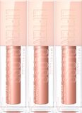 Maybelline New York Lifter Gloss Lipgloss 8 Stone Roze 5.4ml (3 stuks)