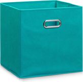 Zeller Opbergmand/kastmand - petrol groen - 28 x 28 cm - polyester