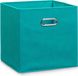 Zeller Opbergmand/kastmand - petrol groen - 28 x 28 cm - polyester