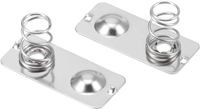 Merkloos E-Ambar 50 stuks AAA batterijen omzetting veercontact vernikkelde plaat 21 mm x 9 mm x 0,3 mm