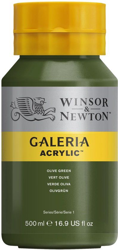 Winsor & Newton Galeria Acryl 500ml Olive Green - 0094376972078