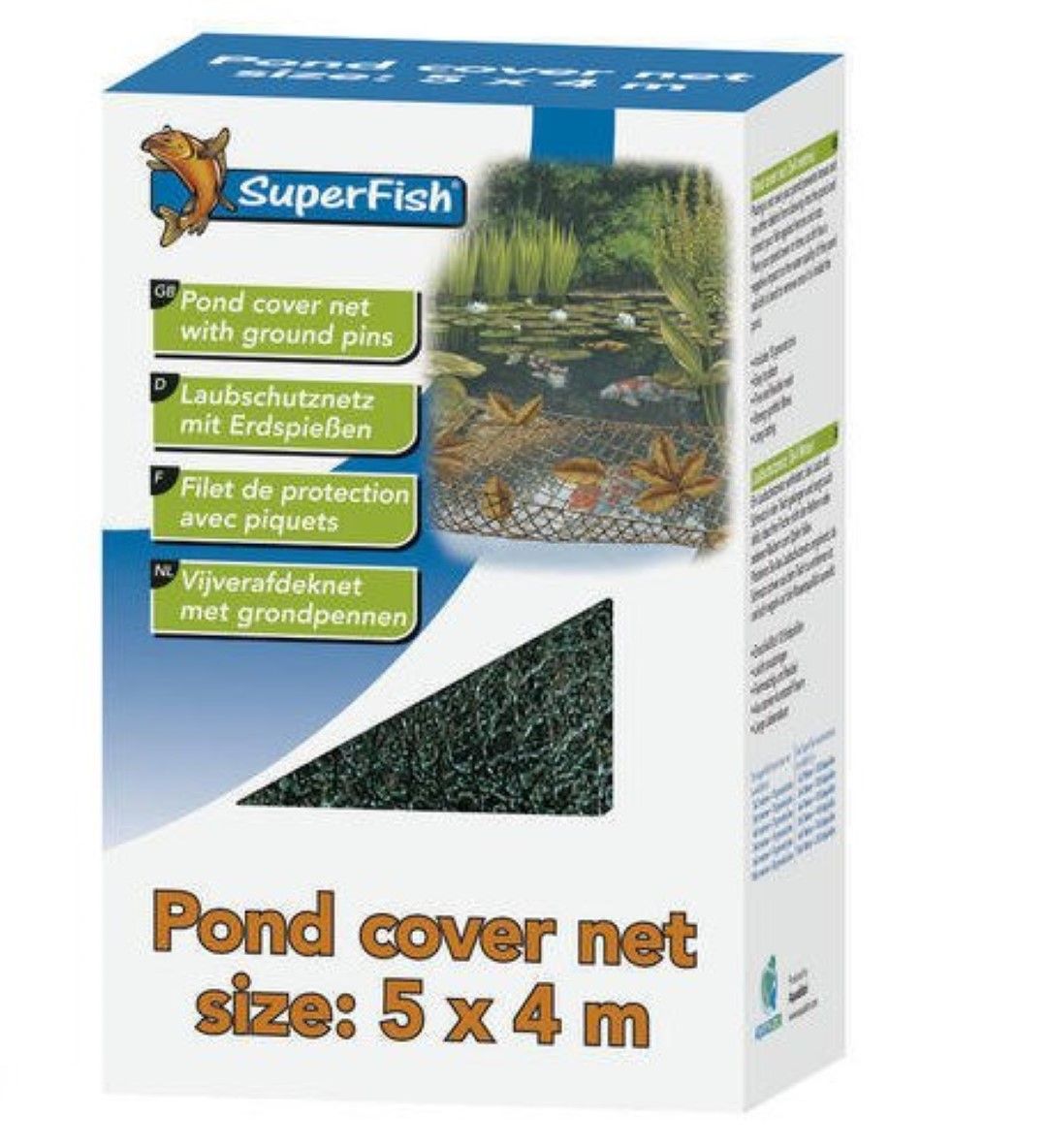 SuperFish Vijverafdeknet 5x4 M+14 Pinnen