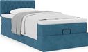 Maison Exclusive - Cadre de lit ottoman avec matelas bleu foncé 100x200 cm velours
