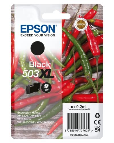 Epson 503XL 502XL Inktcartridge Zwart 9.2ml