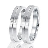 Lucardi Bague d'amitié Budapest zirconium - Bague - Argent massif - Argenté