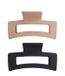 REVOLUTION Rectangle Matte Clip Nude/Black Haarspelden