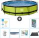 EXIT Toys EXIT Rond Lime Frame Zwembad - 360 x 76 cm - Inclusief Pomp - Afdekzeil