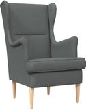 vidaXL Fauteuil Donkergrijs Stof