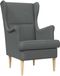 vidaXL Fauteuil Donkergrijs Stof