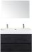 BES LED Maxx XL Badmeubelset 100 cm - Black Oak - Wastafel Kube 2 Kraangaten met Spiegel