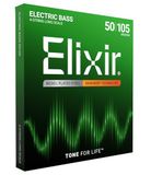 Elixir® Strings vernikkelde stalen snaren voor viersnarige basgitaar met NANOWEB®-Coating, lange nek, medium (.050-.105)