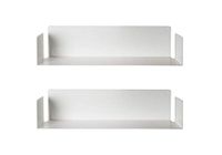 Teebooks – 2 Zwevende Wandplanken 60 cm | Onzichtbaar & Minimalistisch Design | Wandbibliotheek | Made in Italy | Wit | Hoogwaardig Staal | Eenvoudige Wandmontage