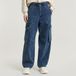 G-Star Cocoon Pants Wmn Damen Jeans 28/28 Baumwolle Faded Indigo Shield