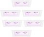 Ledvion – 6x Trimless Smart LED Inbouwspot Dubbelarmatuur 130x130mm – Wit – Dimbaar – Kantelbaar – GU10 – RGB+CCT – 4.9W – IP20