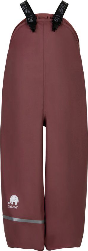 CeLaVi Regenbroek met bretels voor kinderen - Rose Brown - maat 130 (128-134cm)