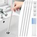 Brosse de nettoyage de tuyaux - Évacuation - 45 cm - Set de 4 - Avec autocollants muraux