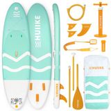 Huiike SUP Board - Opblaasbaar Paddle Board met Accessoires, Peddel, Vinnen, Pomp - Stand Up Paddle met Hoge Stabiliteit - 305 x 84 x 15 cm - Max. 130 kg