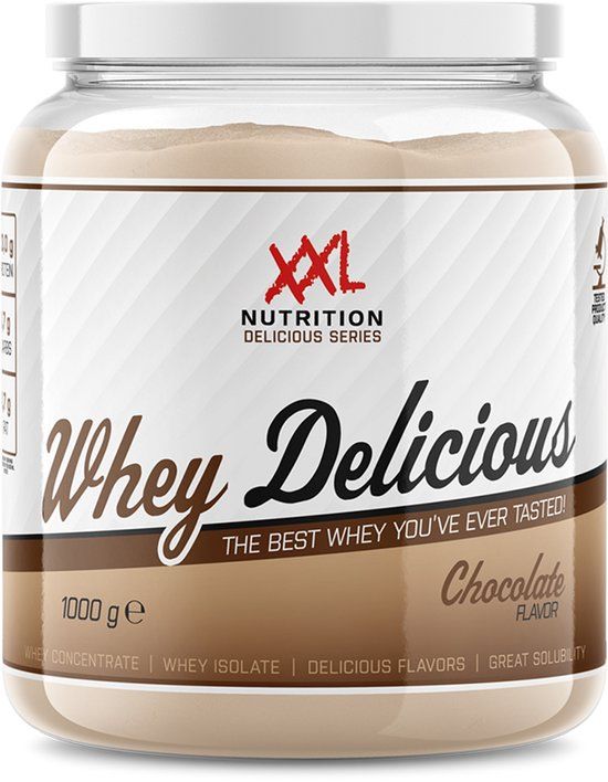 XXL Nutrition Whey Delicious Chocolade Eiwitpoeder 1000 g