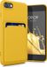 kwmobile telefoonhoesje geschikt voor Apple iPhone SE (2022) / SE (2020) / 8 / 7 - Hoesje met pasjeshouder - TPU case in stralend geel