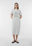 Comma - T-shirtjurk met netlaag - Lichtgrijs - Maat 40