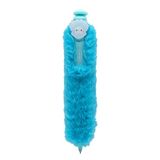 Idena 20200 - Pluche balpen - Zacht blauw met wolkenclip - Voor kinderen, jongeren en kantoor