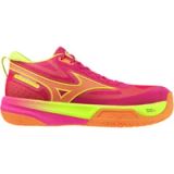 Mizuno Neo Jump Indoor Schoenen Volleybal Unisex Roze Tetra/Geluk Geel/Oranje Maat 45
