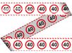 Folat 40 jaar versiering - 2x stuks - afzetlint - plastic - 15 meter
