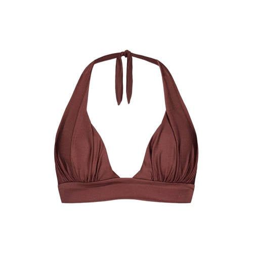 Barts voorgevormde triangel bikinitop Isla donkerbruin