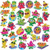 Baker Ross FN422 Zomer Fruit Foam Stickers - Set van 150, Stickers voor kinderen Arts en Crafts