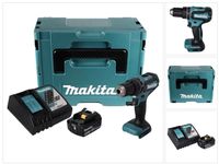 Makita DHP 485 RF1J accu-klopboormachine 18 V 50 Nm borstelloos + 1x accu 3,0 Ah + oplader + Makpac