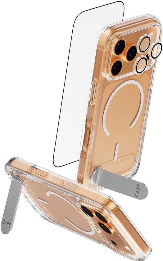 PanzerGlass CARE by PanzerGlass - 3-in-1 Kick Bundle - Transparante Schermbeschermer en Hoesje voor Apple iPhone 17 Pro