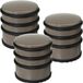 5Five Deurstopper - 4x - taupe - 7 x 7,5 cm - metaal - deurstop