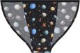 HOM Minislip Tanga Briefs Funky Style Black Print Gebloemd
