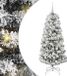 vidaXL Kunstmatige Hinged Kerstboom 150 LED's Groen en Wit 150 cm