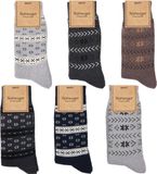 BRUBAKER 6 Paar Noorse Wintersokken - Unisex Thermosokken - Maat 39-42 - Kleurenmix