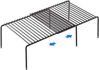 Famanu – Uitbreidbare plank- en kruidenorganizer voor keuken - metalen aanrecht- en kastorganizer met antislip poten - roestvrij en ruimtebesparend ontwerp voor overzichtelijke opslag - zwart