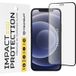 Techsuit Film de protection d'écran pour Apple iPhone 12 / 12 Pro, Verre Trempé, Collage Complet, Noir