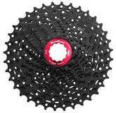 SunRace 11-speed cassette CSRX1 11-28T - Zwart/Rood