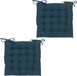 Atmosphera Coussin de jardin - 4x - bleu foncé - coton - 38 x 6 cm - coussin d'assise
