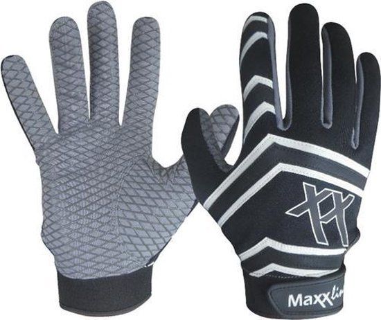 Maxxline Hyper Slaghandschoentjes Jeugd Small Zwart-Wit Leer - Maat Small