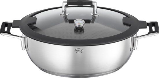 Rösle SILENCE PRO Aroma Stoompan - 28 cm - ProResist Non-Stick - Zilver