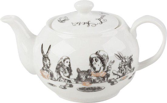 V&A Mini Theepot, Porselein, 0.45 L - Alice in Wonderland