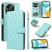 Étui Honor X5c Plus portefeuille matelassé luxueux - Vert
