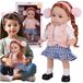 Malplay poup, cheveux longs rouges, jupe, 36 cm, bras et jambes mobiles, protection auditive, convient aux enfants à partir de 3 ans