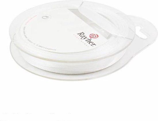 RAYHER 5521402 Satijnlint, 10 mm, SB-rol 10 m, wit
