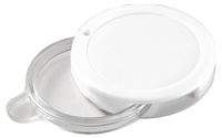 Loupe à glissière avec grossissement 2x, boîtier rond et compact, blanc