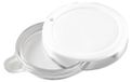 Loupe à glissière avec grossissement 2x, boîtier rond et compact, blanc