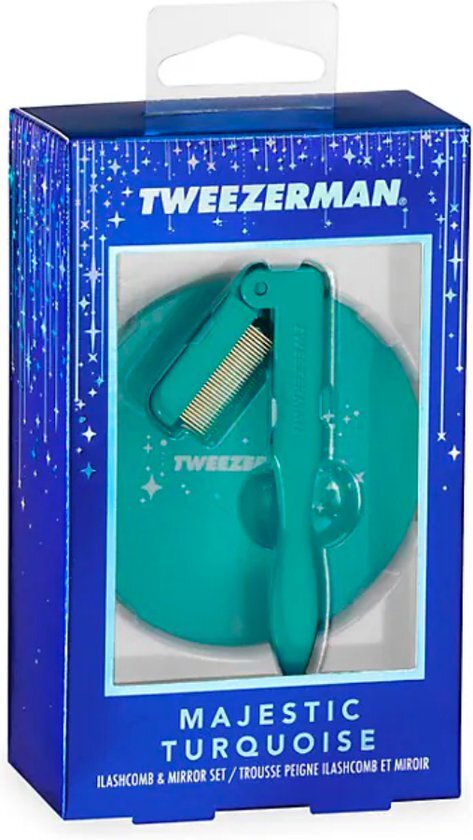 Tweezerman Lashcomb &amp; Mirror Set majestic turquoise 1 set