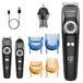 BarberBoss Draadloze baardtrimmerset voor heren, 3-in-1 trimmer voor mannen, baard, haar- en neustondeuse met verstelbare wijzerplaat, keramische messen, complete verzorgingsset voor heren