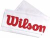 Wilson handdoek wit met rood logo katoen 25 x 75 cm